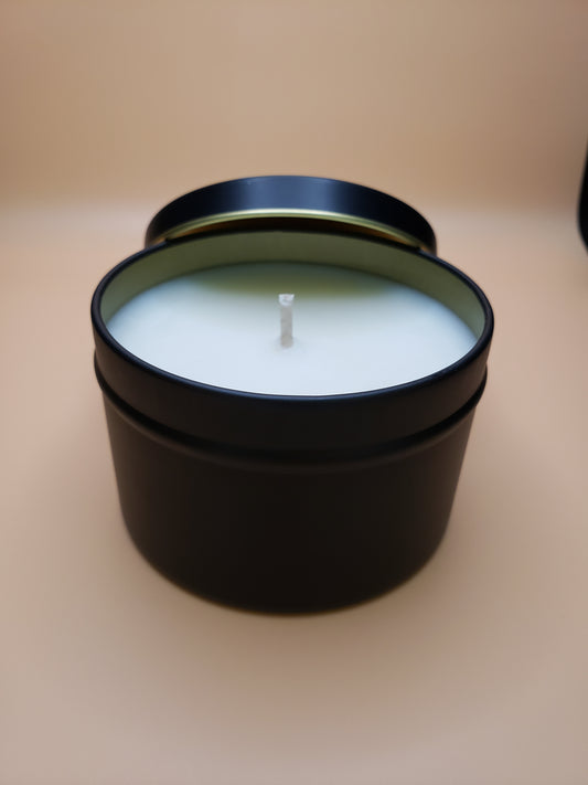 MADE TO ORDER PREMIUM SOY CANDLE - BLACK 8 OZ TIN