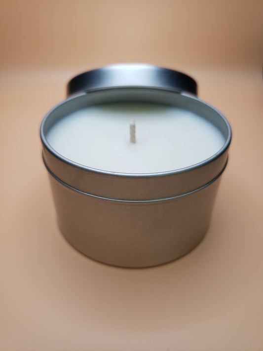 MADE TO ORDER PREMIUM SOY CANDLE - SILVER 8 OZ TIN
