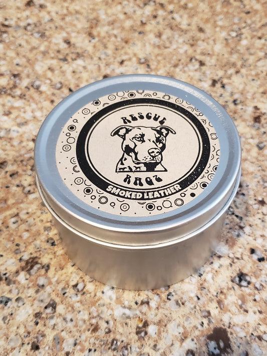 RESCUE RAGZ SMOKED LEATHER SOY CANDLE